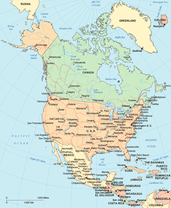 Political Map Of America