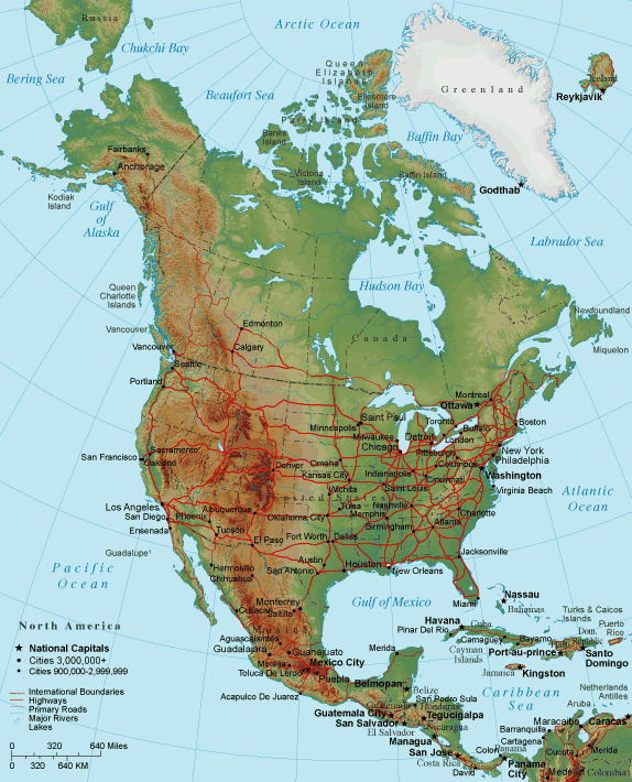 Map North America